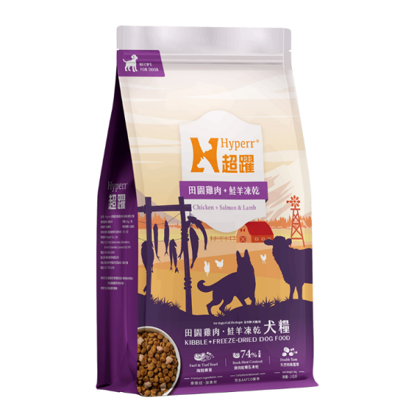 犬用｜鮮肉糧佐凍乾－雞肉+鮭羊